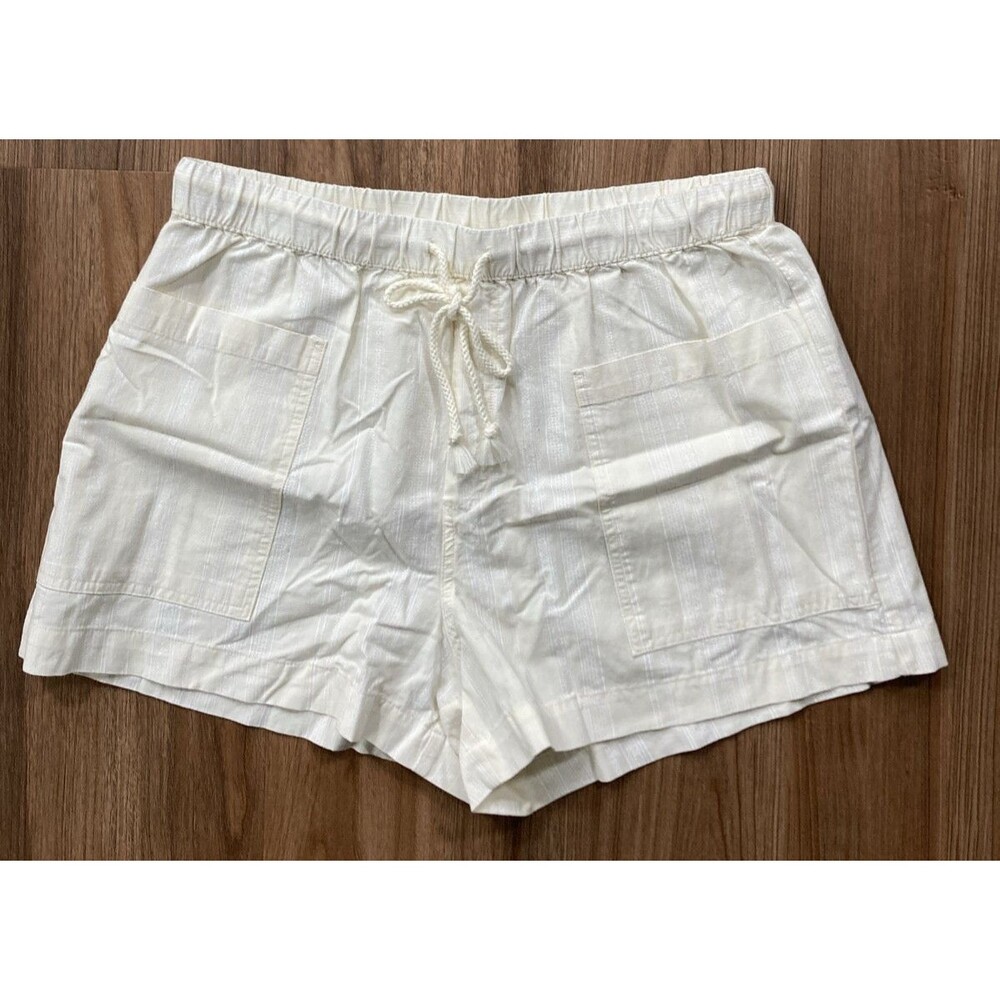 Universal Thread Off-White Casual Shorts Elastic Drawstring  (Size L)
